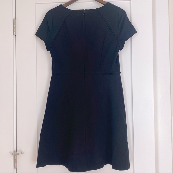 J. Crew Suiting Short Sleeve Flare Black Dress - Picture 2 of 4